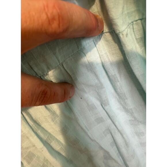 TRINA TURK Sky Blue 100% Cotton Halter Neck Sunglasses Maxi Dress Size XL - Picture 9 of 16